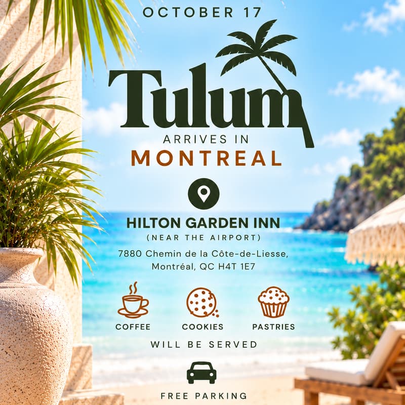 Cover Image for Tulum arrives in Montreal
