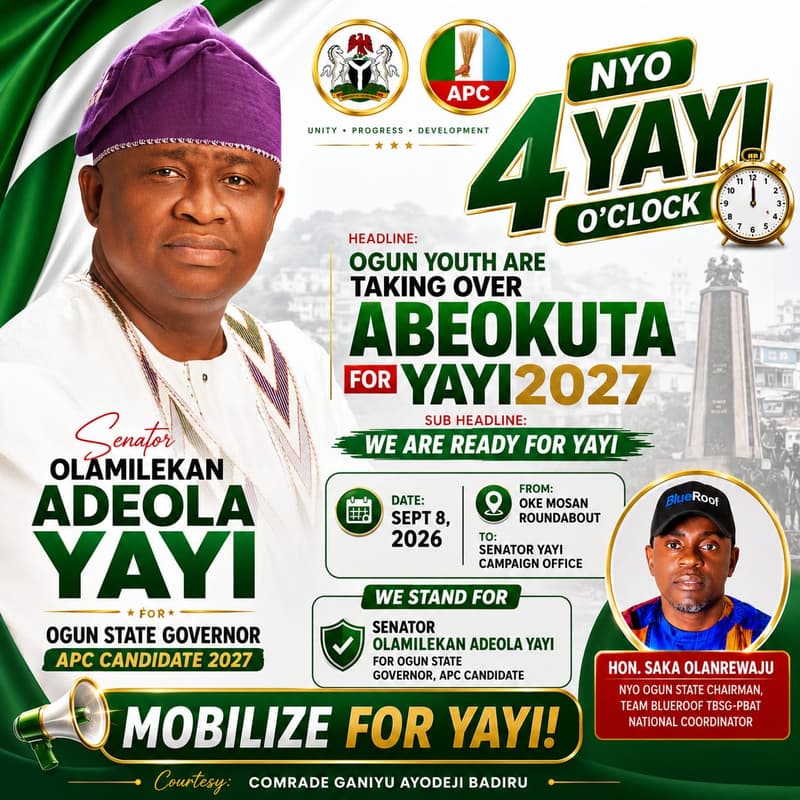 Cover Image for NYO Ogun 10,000 YOUTH SOLIDARITY WALK 4 YAYI