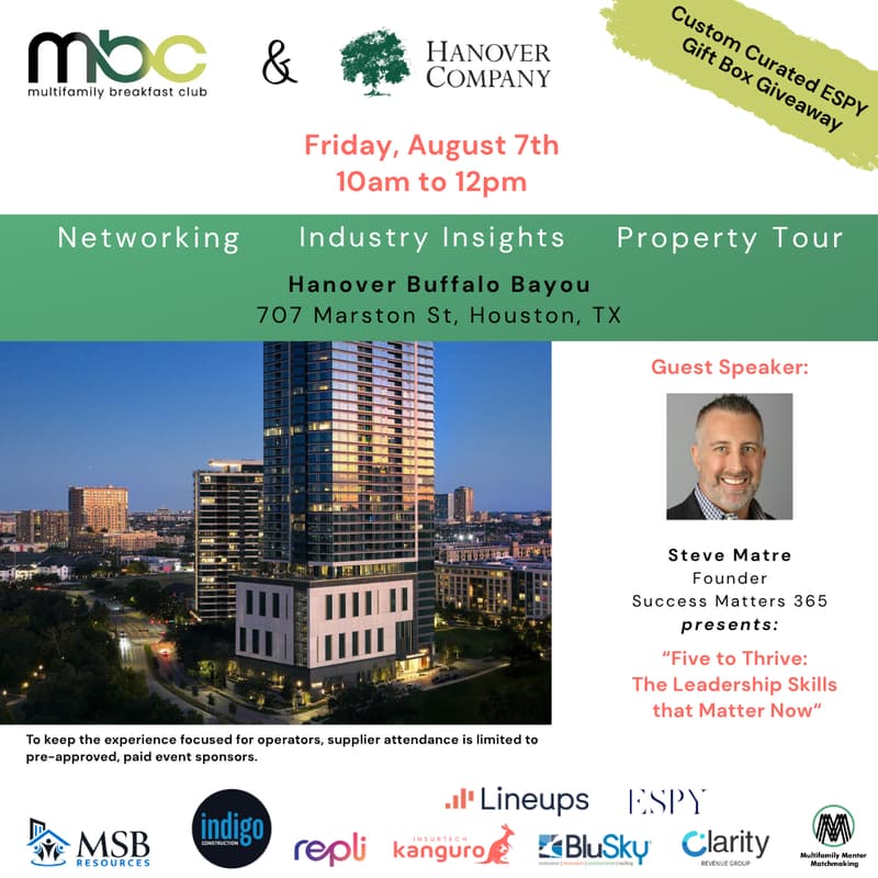 Cover Image for Multifamily Breakfast Club: Houston (with Steve Matre)