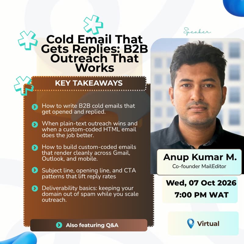 Cover Image for Cold Email That Gets Replies: B2B Outreach That Works