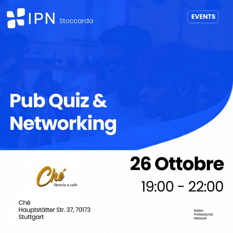 Cover Image for IPN Stoccarda - Pub Quiz & Networking 🧠🍷