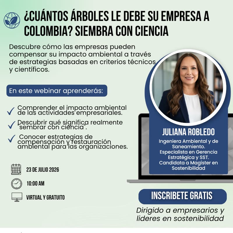Cover Image for Webinar SEGIMA | ¿Cuántos árboles le debe su empresa a Colombia? Siembra con ciencia