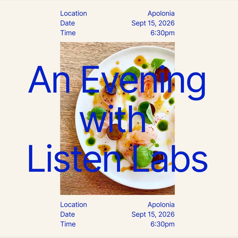 Cover Image for An Evening with Listen Labs - Chicago