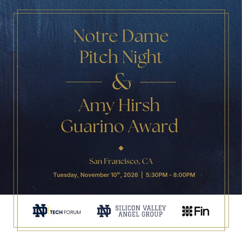 Cover Image for Notre Dame Pitch Night & Amy Hirsh Guarino Award