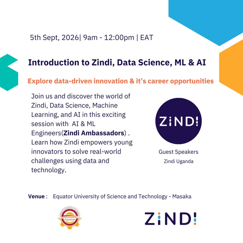 Cover Image for Launch and Introduction to Zindi at Equator University of Science and Technology