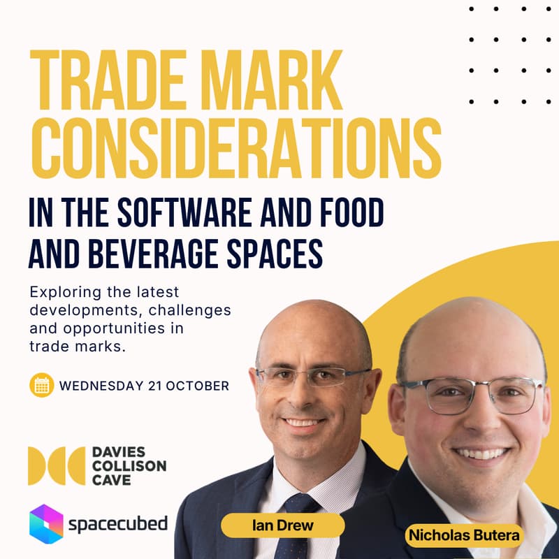 Cover Image for Trade Mark Considerations in the Software and Food and Beverage Spaces