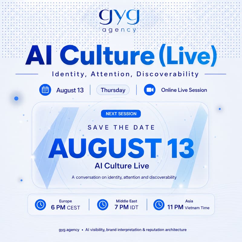 Cover Image for AI Culture (Live): Identity, Attention, Discoverability