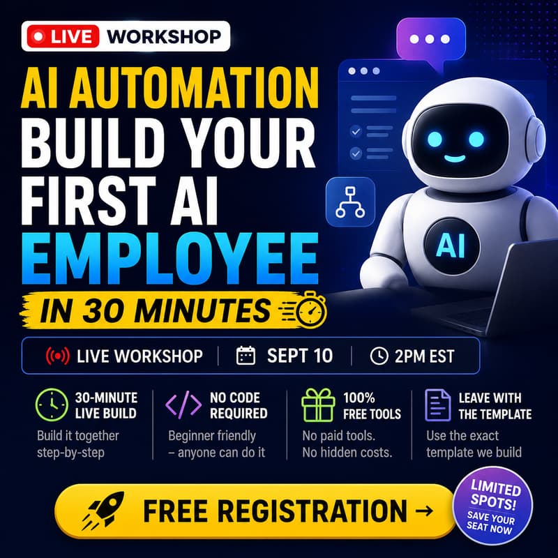 Cover Image for Free AI Automation — Live Workshop