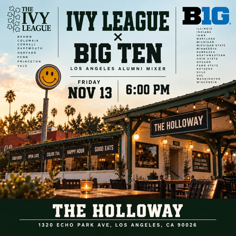 Cover Image for IVY + B1G November Mixer @ The Holloway Echo Park
