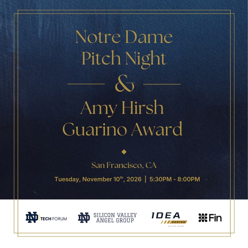 Cover Image for Notre Dame Pitch Night & Amy Hirsh Guarino Award