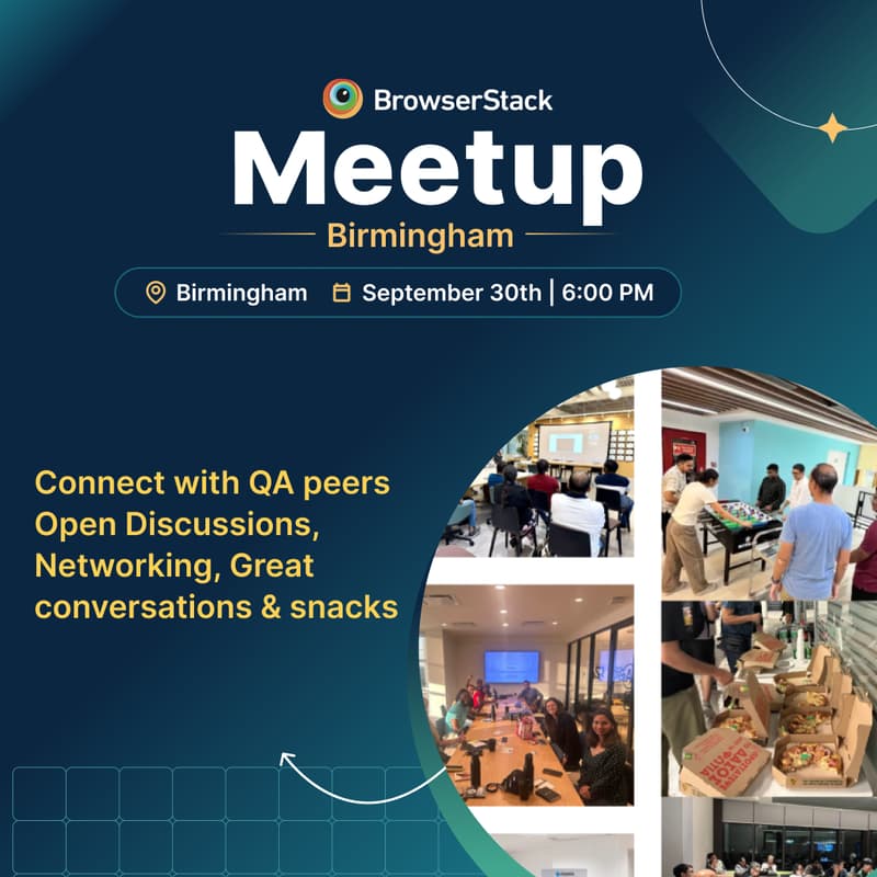 Cover Image for BrowserStack Meetup Birmingham: Connect with Birmingham's QA Community
