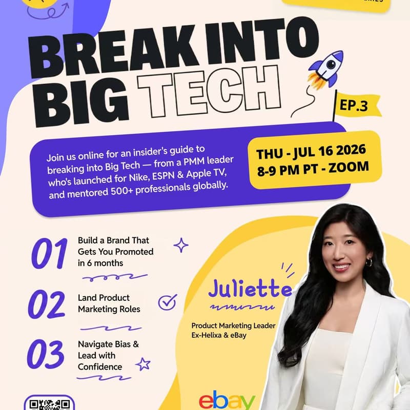 Cover Image for How to break into Big Tech - Product Marketing & Personal Branding