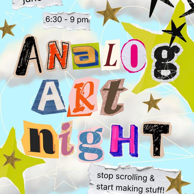 Cover Image for analog art night at soho diner: PATIO EDITION