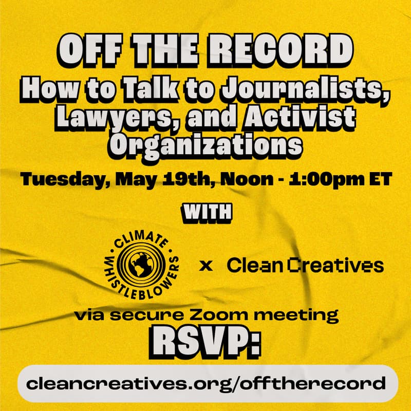 Cover Image for Off the Record: How to talk to journalists, lawyers, and activist organizations.