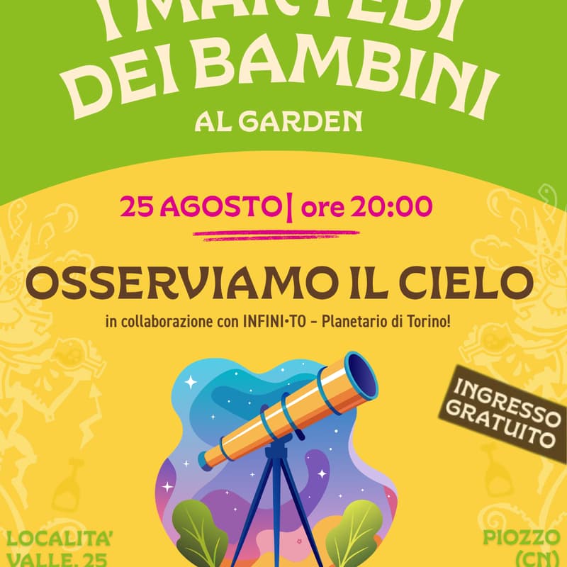 Immagine di copertina per Martedì dei bambini: Osserviamo il cielo