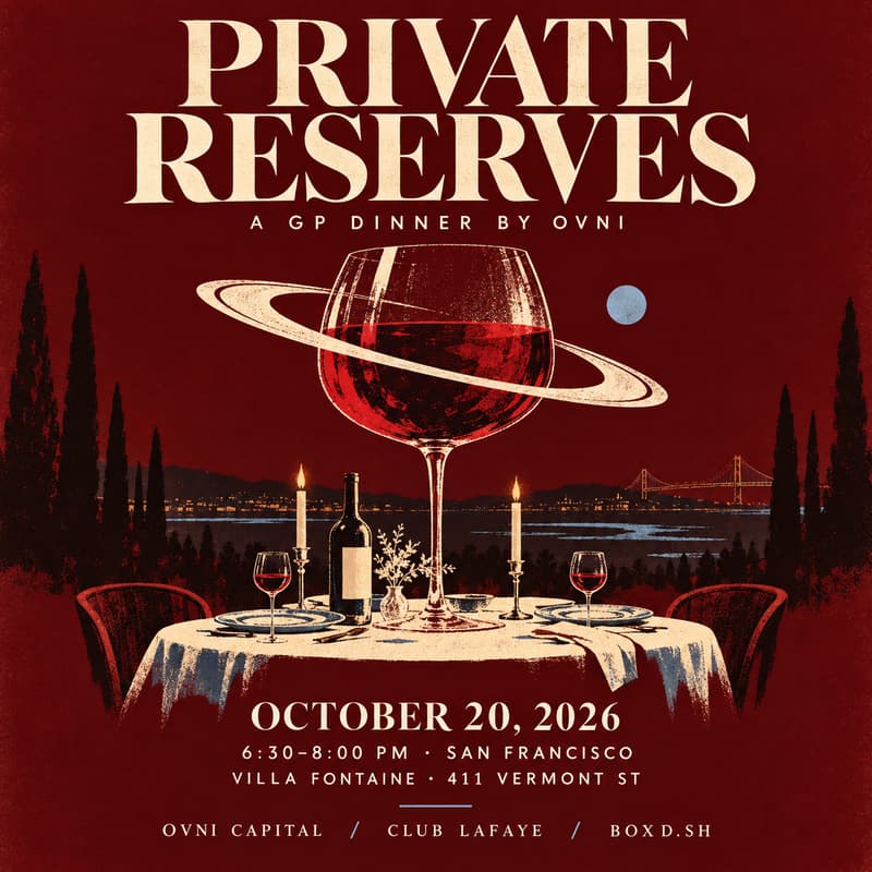 Cover Image for Private Reserves 🍷 A GP Dinner