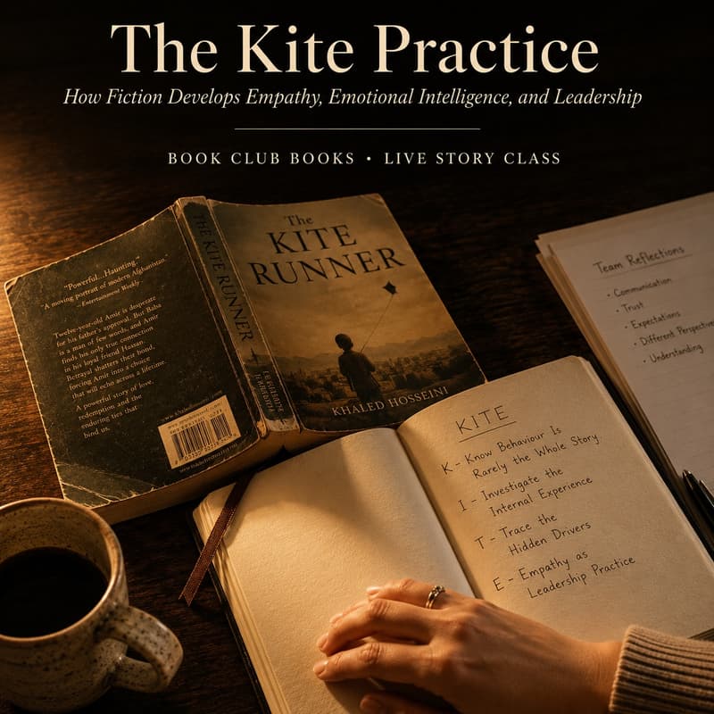 Cover Image for School of WorkLife Book Club Online Class The Kite Practice: How Fiction Develops Empathy, Emotional Intelligence, and Leadership