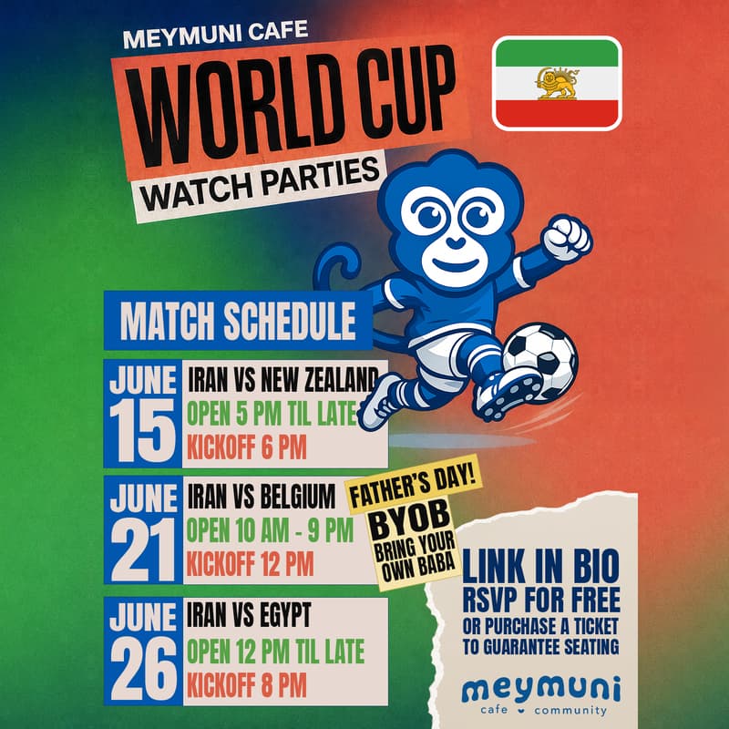 Cover Image for IRAN VS. NEW ZEALAND WORLD CUP WATCH PARTY