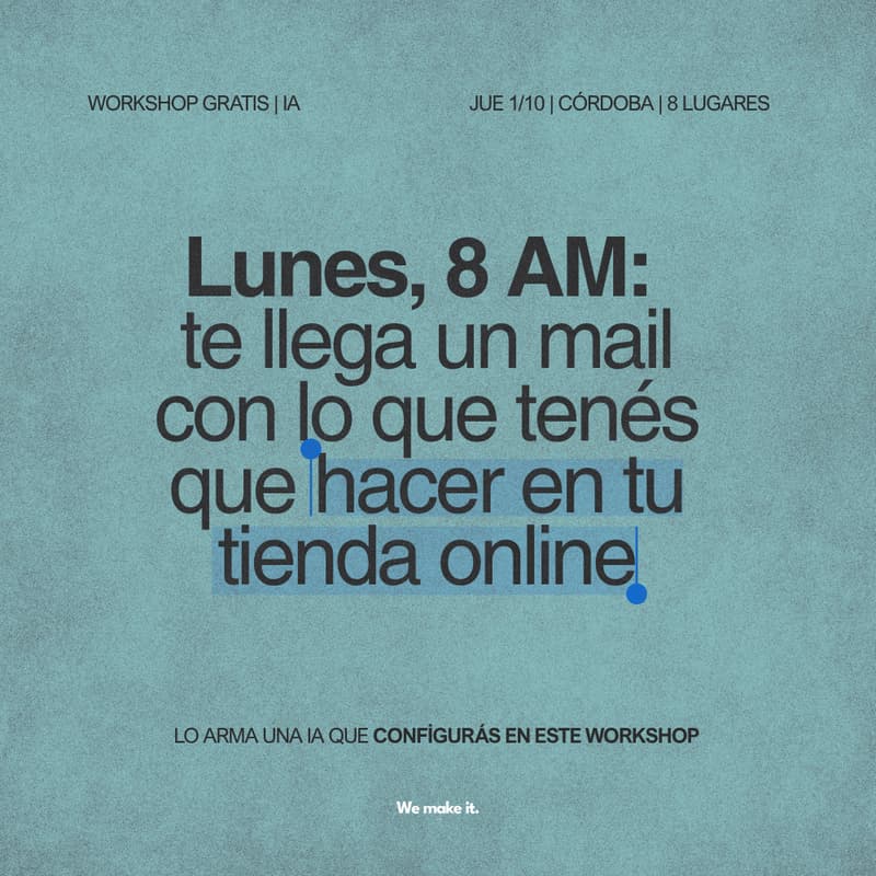 Cover Image for Workshop gratis: tu primer agente de IA para tu tienda online
