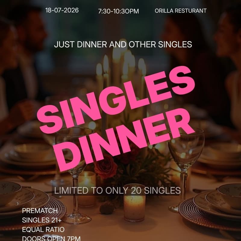 Cover Image for Singles Dinner | Orilla Restaurant