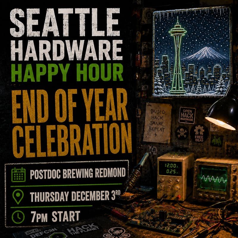 Cover Image for End of Year Celebration! Seattle Hardware Happy Hour (3H) December 2026!