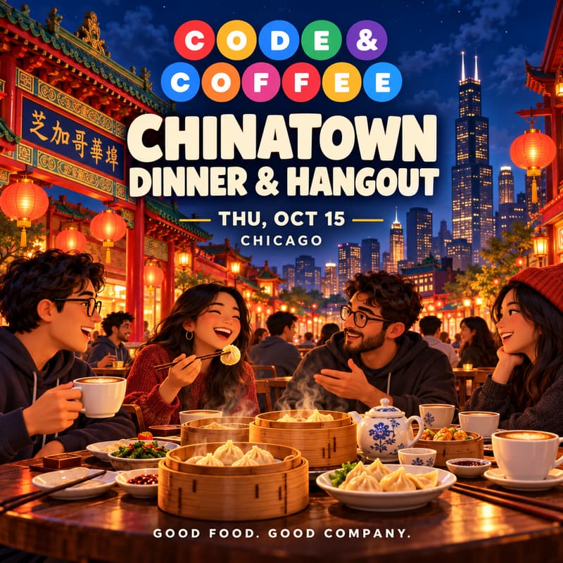 Cover Image for Chicago Code & Coffee — Chinatown Dinner & Hangout