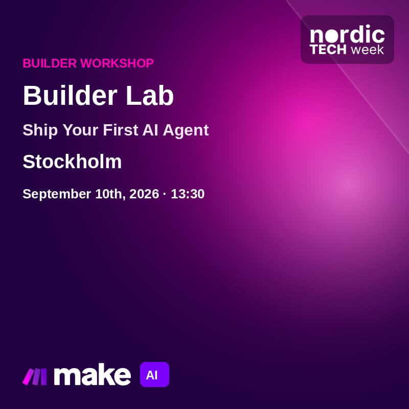 Cover Image for Builder Lab: Ship Your First AI Agent with Make + MCP