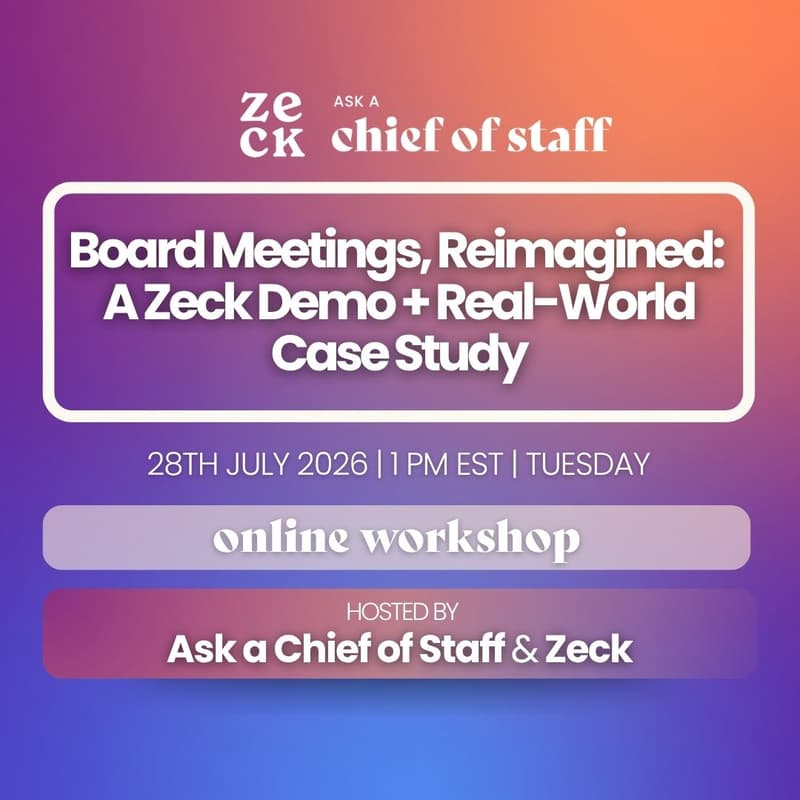 Cover Image for Board Meetings, Reimagined: A Zeck Demo + Real-World Case Study