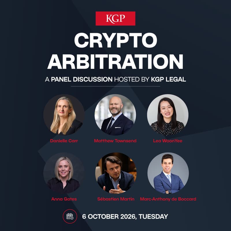 Cover Image for Crypto Arbitration | Panel Discussion Hosted by KGP Legal