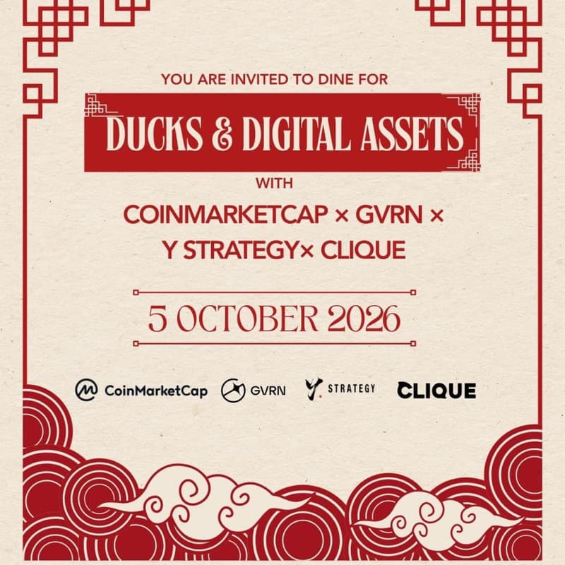 Cover Image for Duck & Digital Assets - A Private Dinner by CoinMarketCap × GVRN x Y Strategy x Clique
