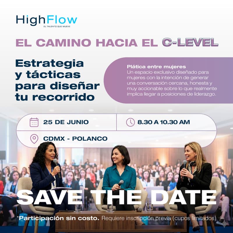 Cover Image for Plática entre mujeres - “El camino hacia el C-Level: estrategia y tácticas para diseñar tu recorrido”