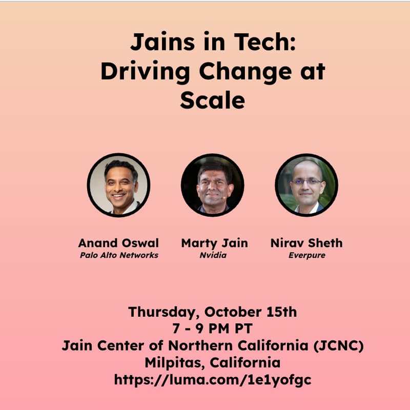 Cover Image for Jains in Tech (South Bay): Driving Change at Scale