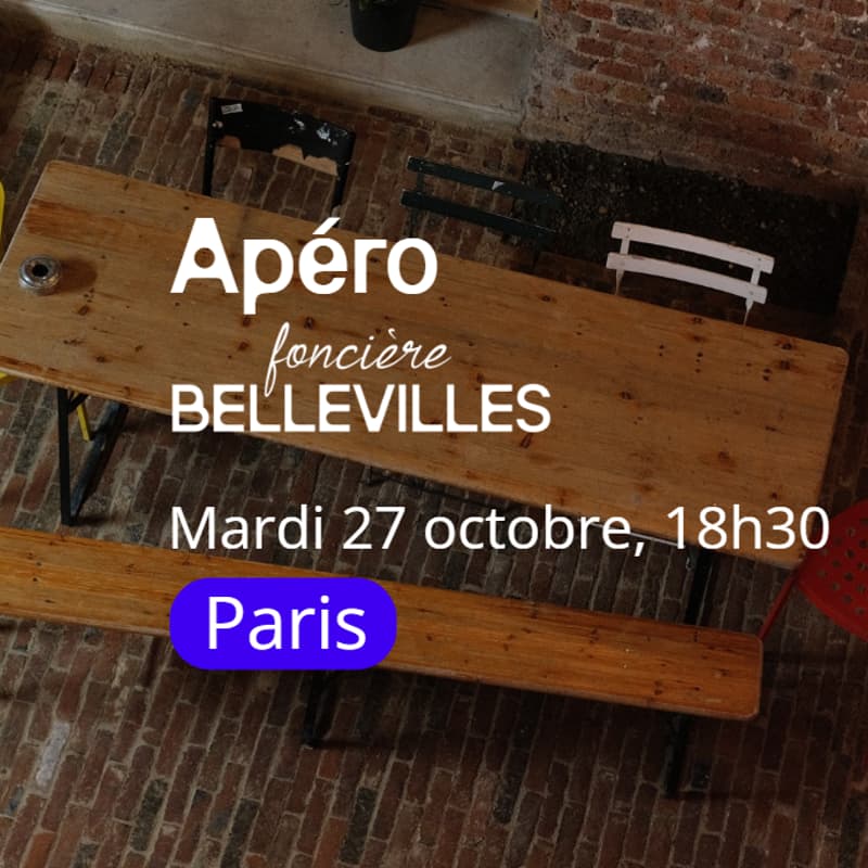 Cover Image for Apéro mensuel de la Foncière Bellevilles [Paris]