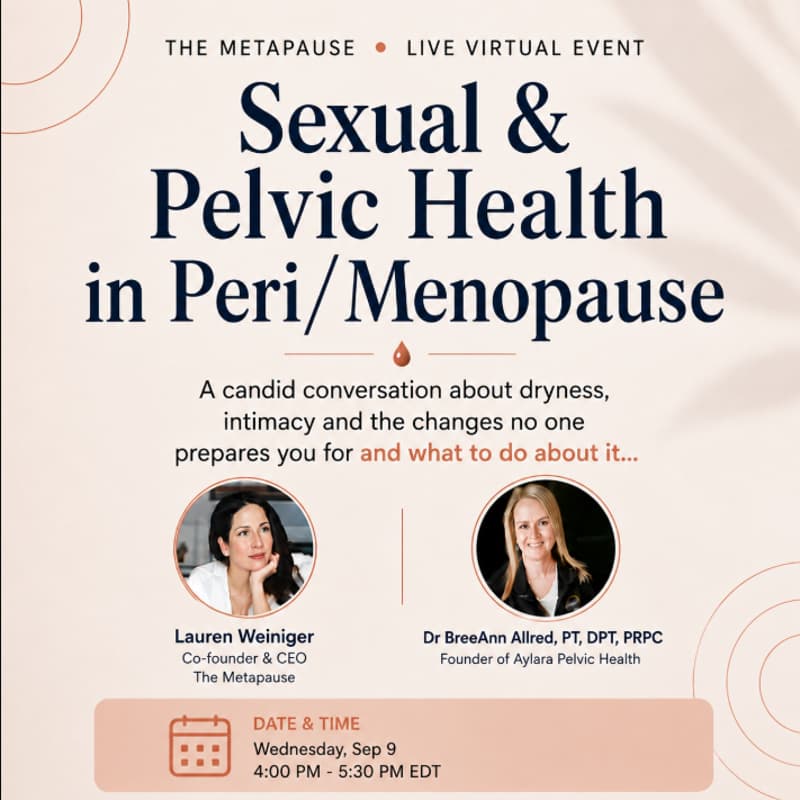 Cover Image for Sexual & Pelvic Health in Perimenopause: Healthy Tissues For Life — down there and everywhere