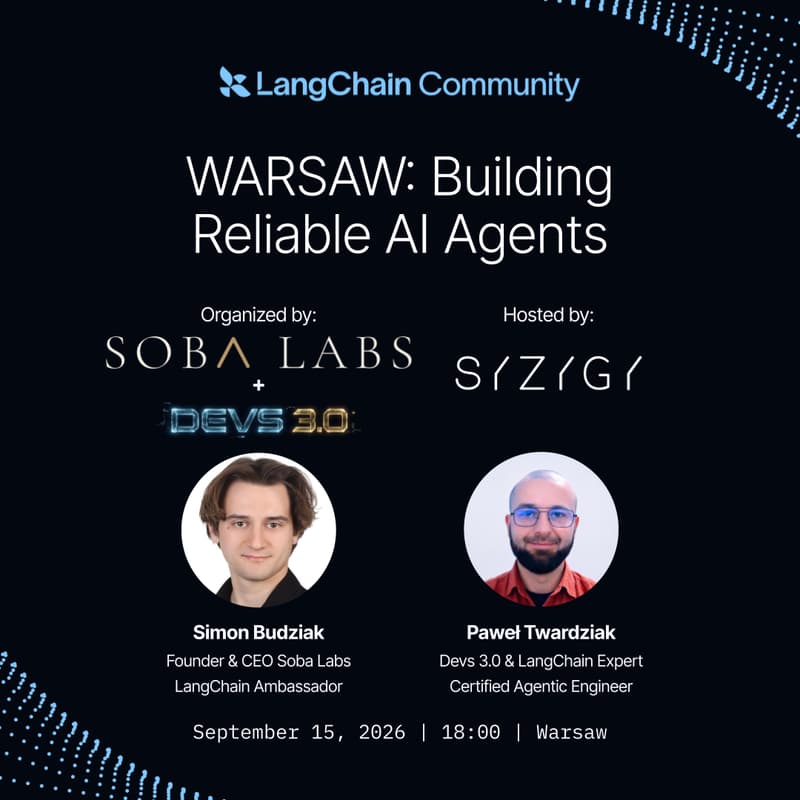 Cover Image for WARSAW: Building Reliable AI Agents | LangChain Meetup
