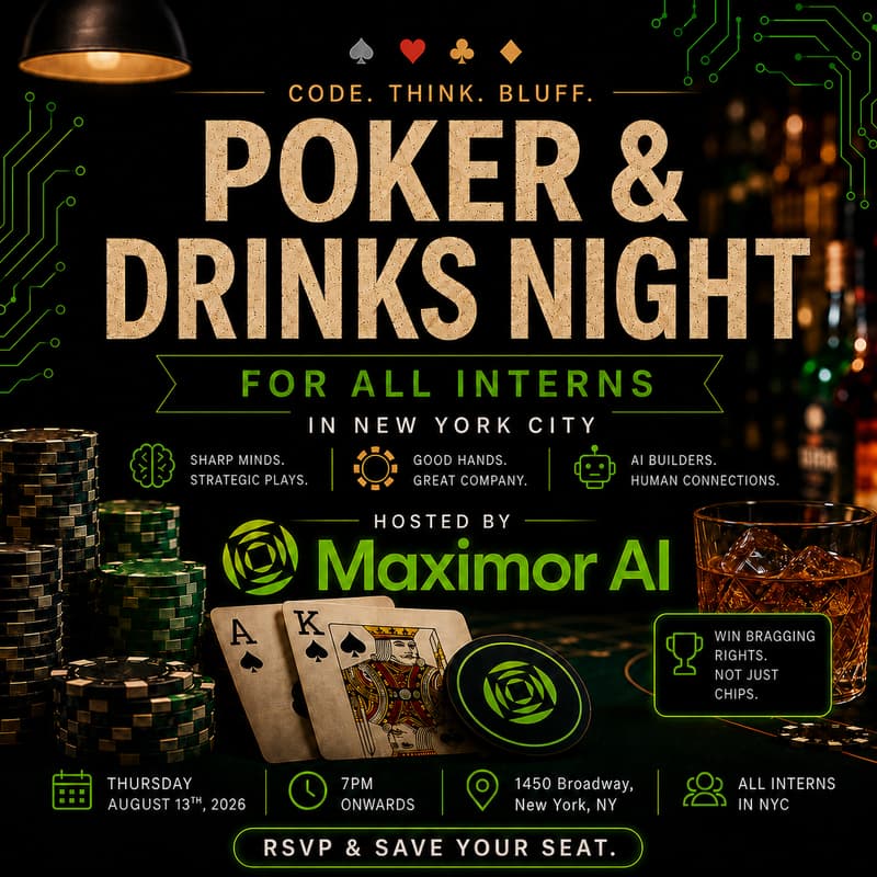 Cover Image for Poker & games night at Maximor: NYC intern summer send-off