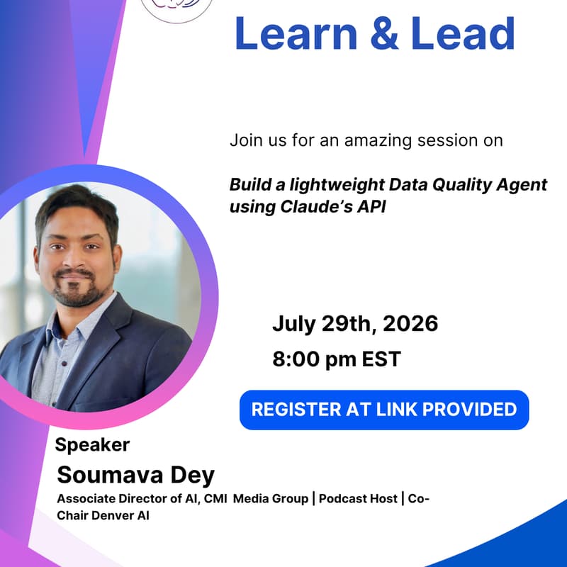 Cover Image for AWAAI Learn & Lead with Sam Dey