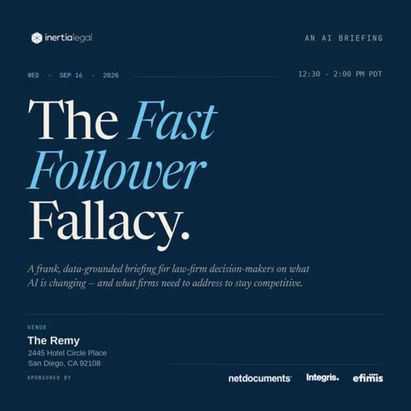 Cover Image for The Fast Follower Fallacy: An AI Briefing for Law Firm Decision-Makers