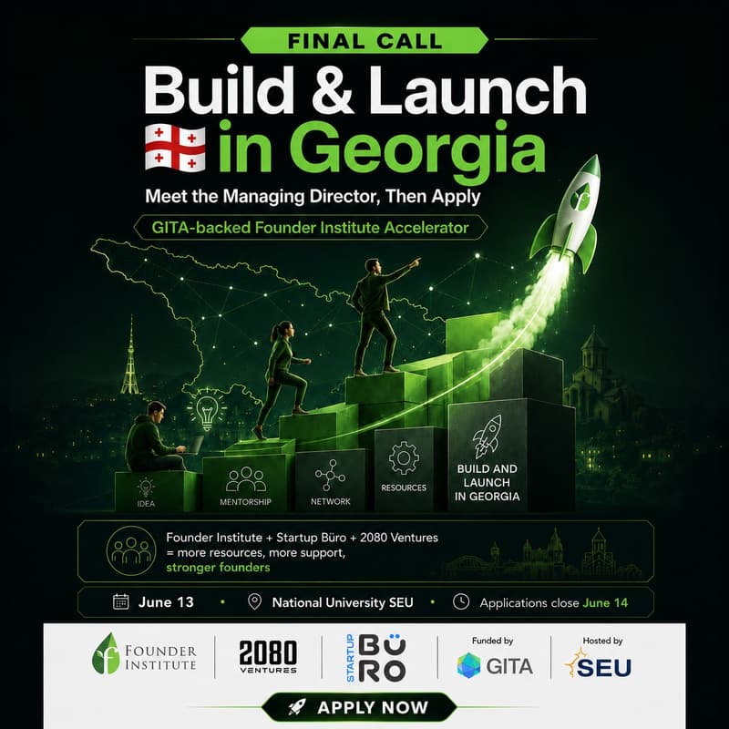 Cover Image for Meet the Managing Director, Then Apply — Founder Institute Georgia, Final Call