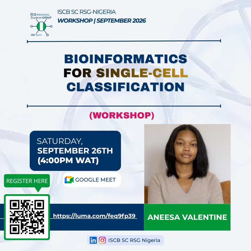 Cover Image for ISCB SC RSG-Nigeria Workshop - Bioinformatics for Single-Cell Classification