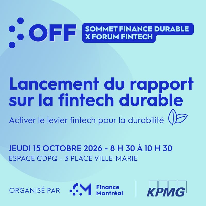 Cover Image for OFF Sommet de la finance durable X Forum Fintech | Lancement du Rapport sur la fintech durable