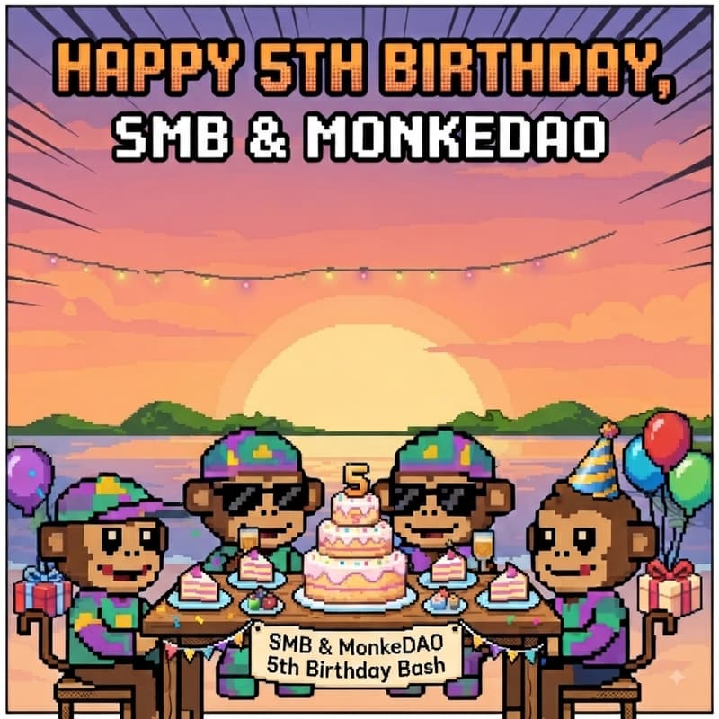 Cover Image for 🐒💛 Happy 5th Birthday, MonkeDAO & SMB!