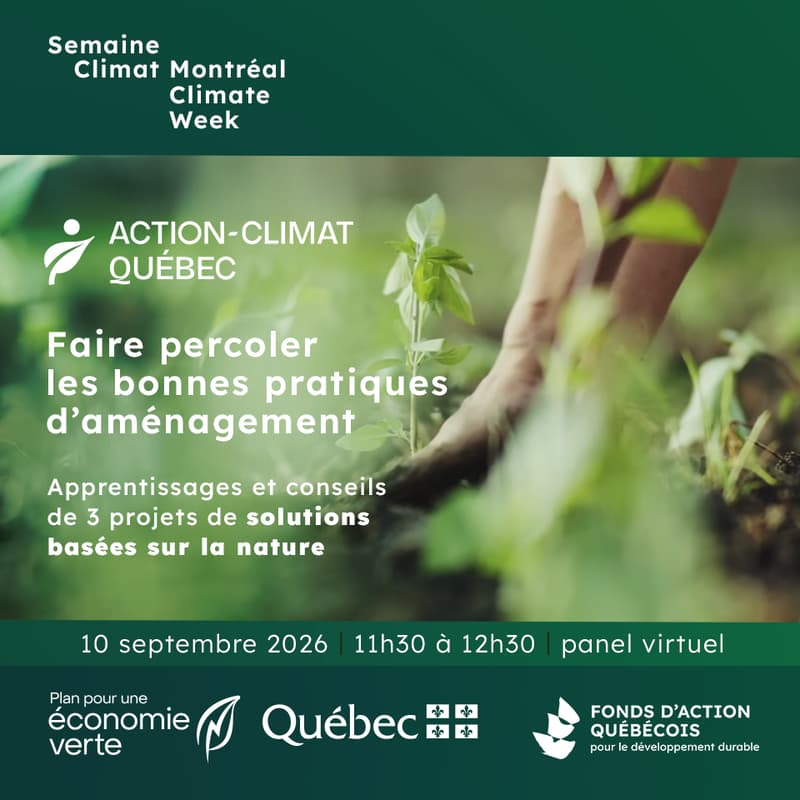 Cover Image for Faire percoler les bonnes pratiques d’aménagement : apprentissages et conseils de 3 projets de solutions basées sur la nature