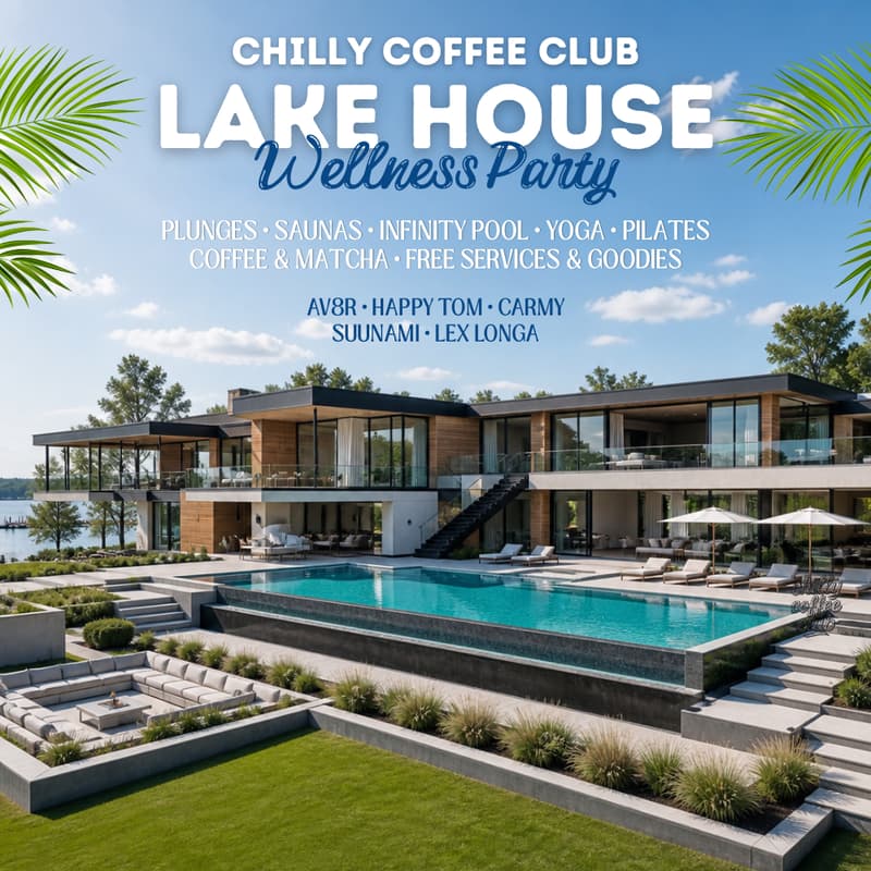 Cover Image for Chilly Coffee Club: Lakefront Wellness House Party