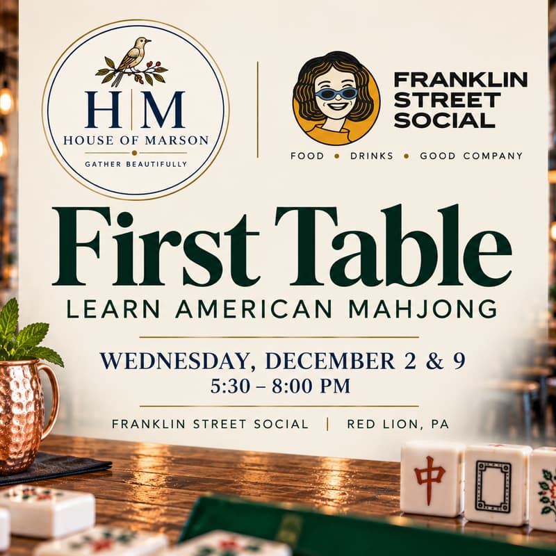 Cover Image for First Table: Learn to Play American Mahjong (2 Classes)