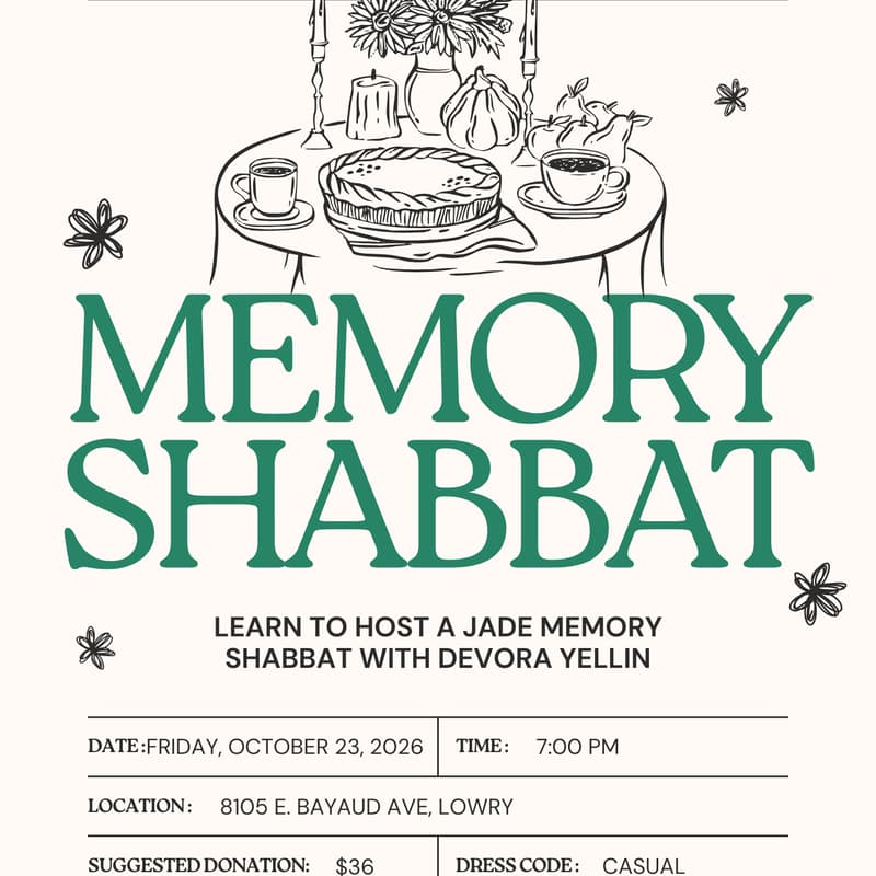 Cover Image for Memory Shabbat