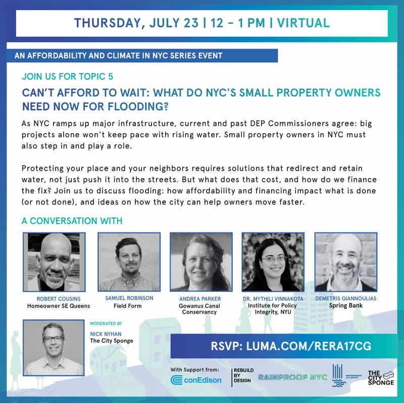 Cover Image for Can’t Afford To Wait: What Do NYC's Small Property Owners Need Now For Flooding?