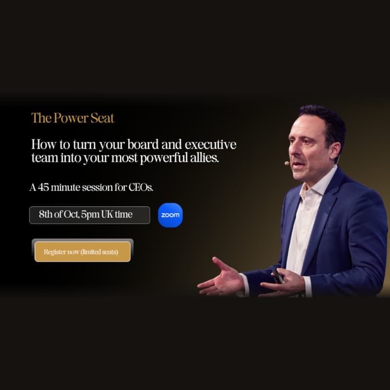 Cover Image for The Power Seat: How to turn your board and executive team into your most powerful allies