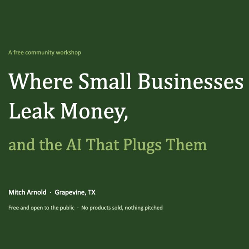 Cover Image for Where Small Businesses Leak Money, and the AI That Plugs Them