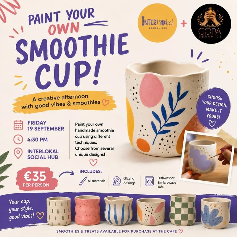 Cover Image for Ceramic Smoothie Cup Painting Workshop